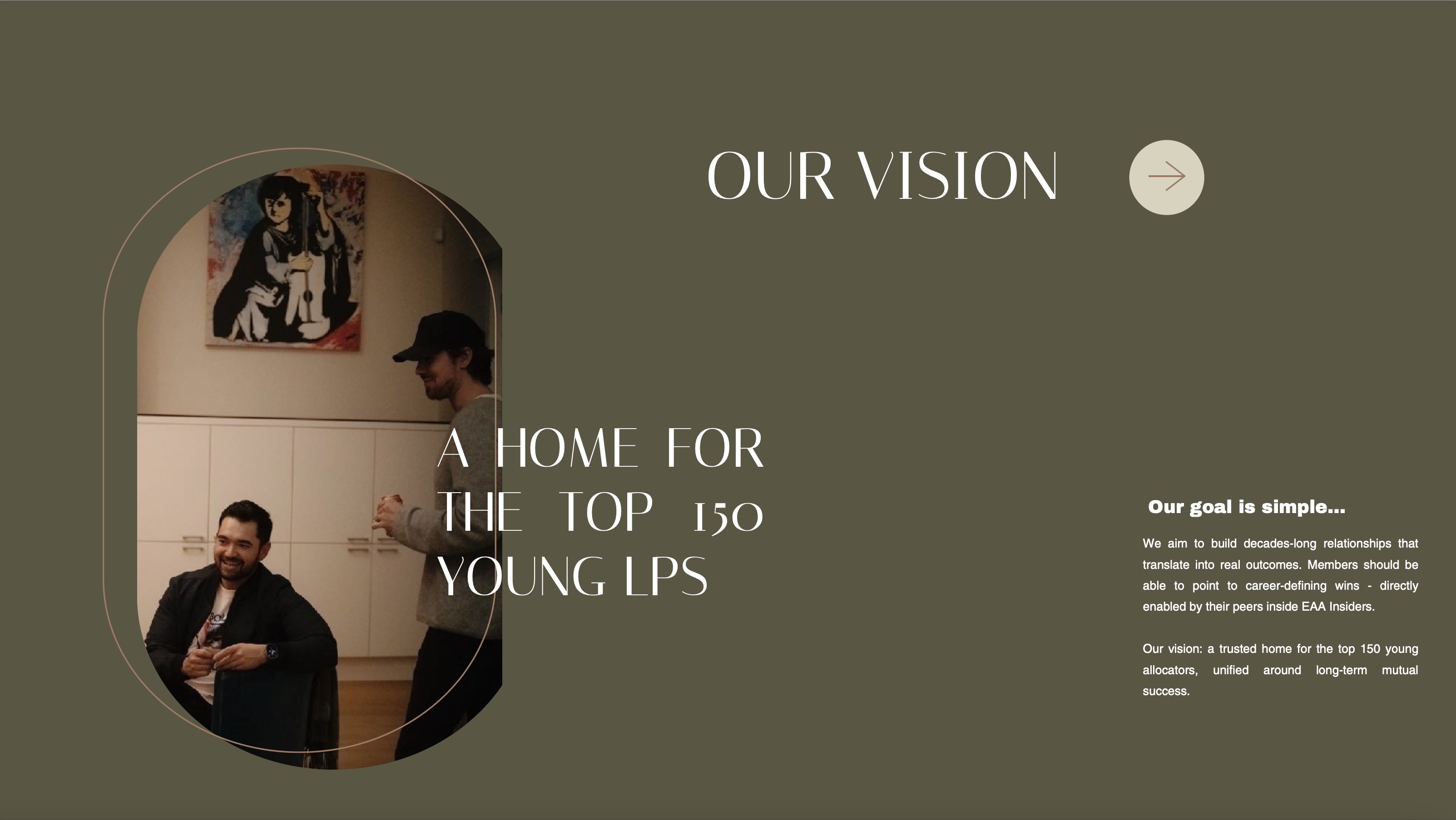 Our Vision - A home for the top 150 young LPs